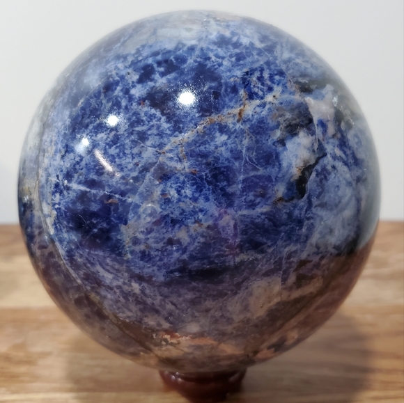 5.1 lbs Sodalite Crystal Sphere 120mm - Picture 1 of 14